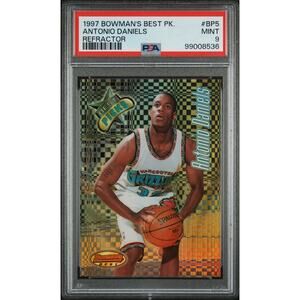 1997 Bowman's Best Picks Refractor BP5 Antonio Daniels PSA 9 Vancouver Grizzlies